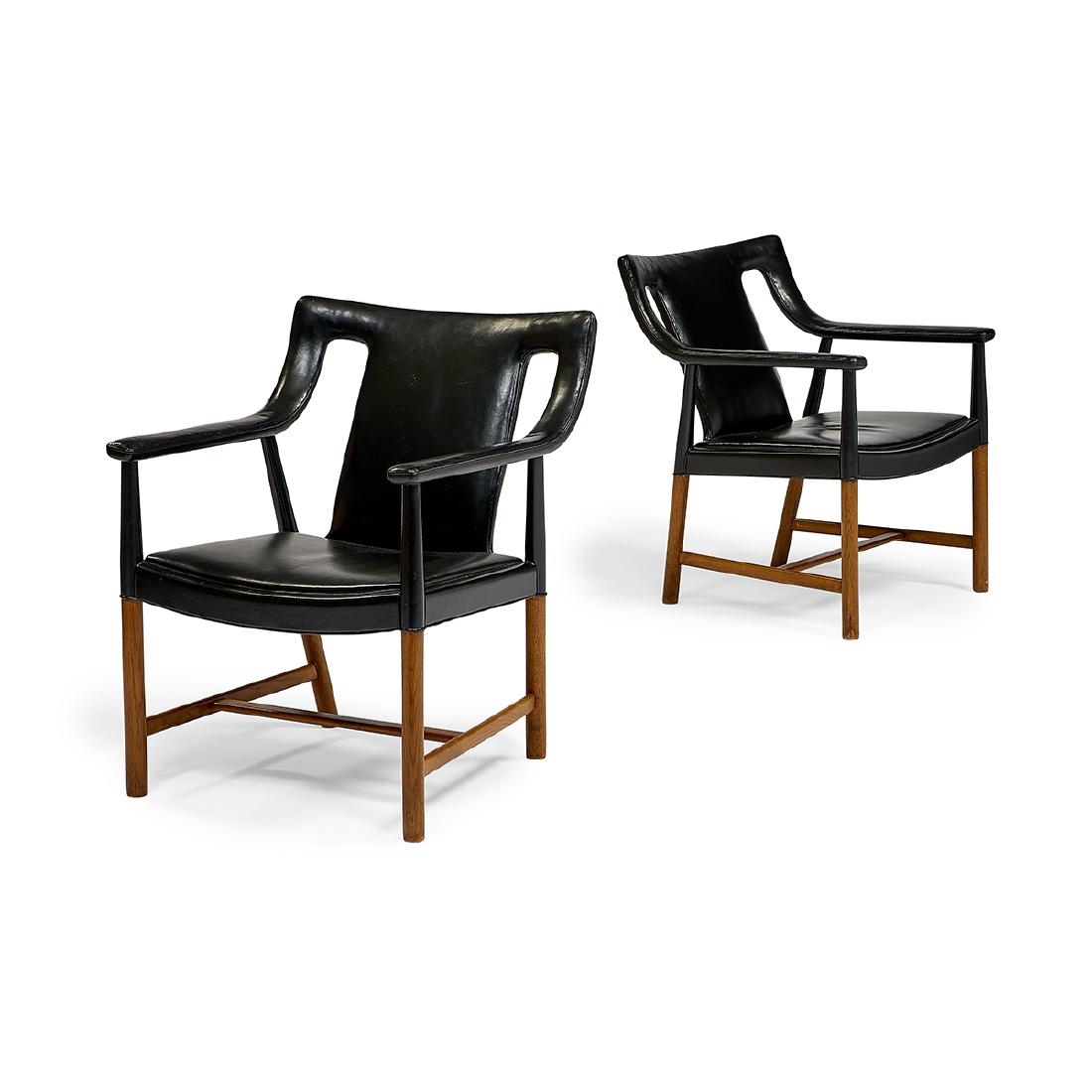 Ejnar Larsen & Aksel Bender Madsen chairs, pair (1 of 1)