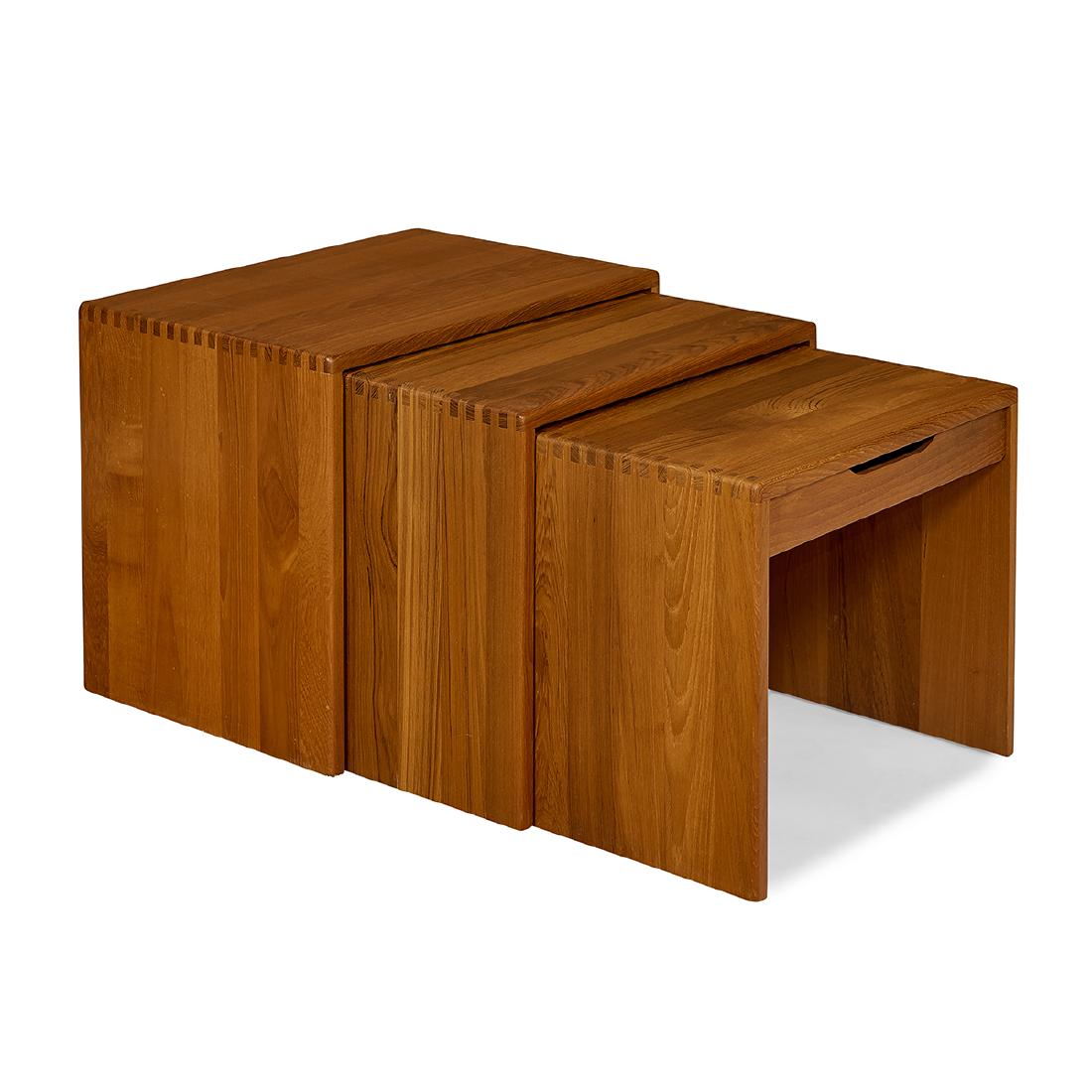 Danish Teak nesting tables, three  (1 of 2)