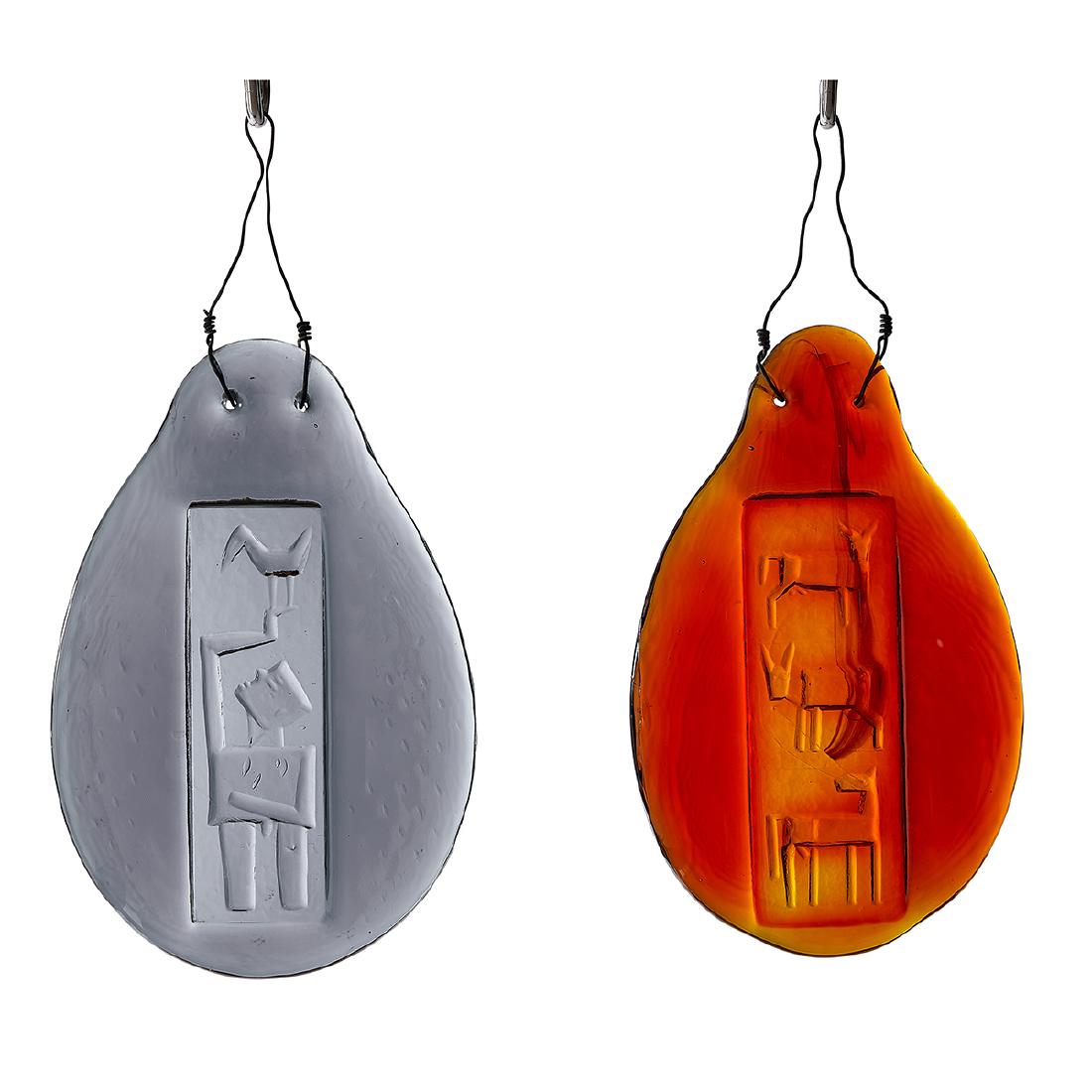 Erik Höglund Boda suncatcher pendants, pair  (1 of 1)