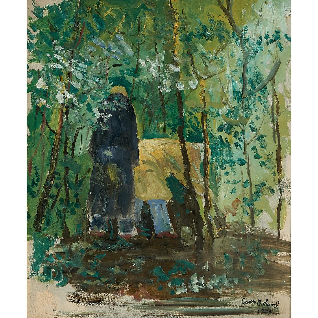 Aaron Bohrod The Gardeners, 1933: Aaron Bohrod (American, 1907-1992) The Gardeners, 1933 oil on board signed and dated lower right 20 1/8" x 17 1/8"