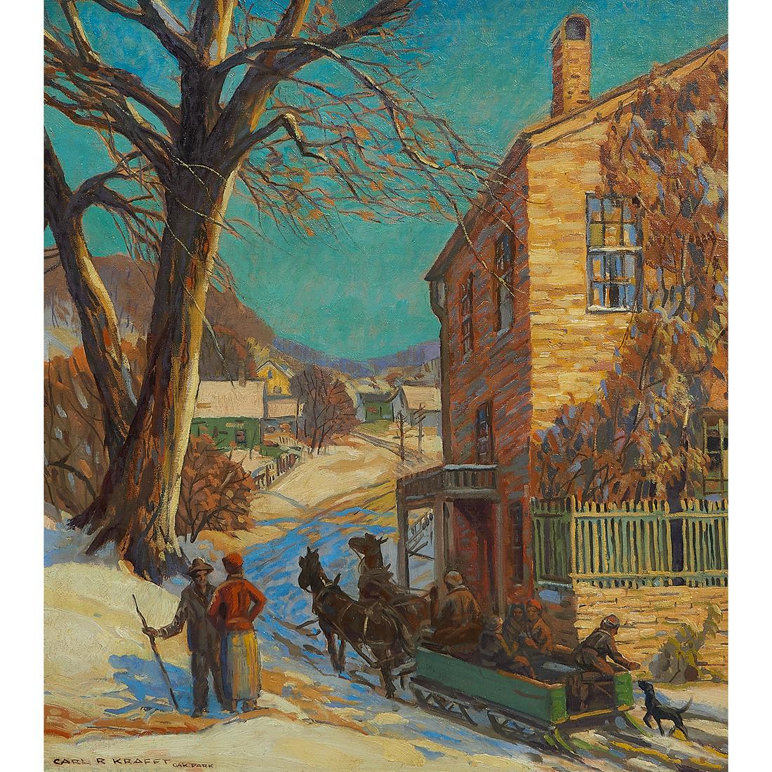 Carl Krafft A Poet's Home, 1936, oil on canvas (1 of 2)