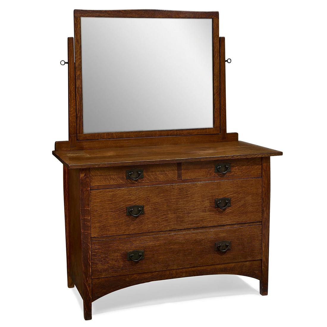 Gustav Stickley Dresser With Mirror 911 Sep 15 2019 Toomey