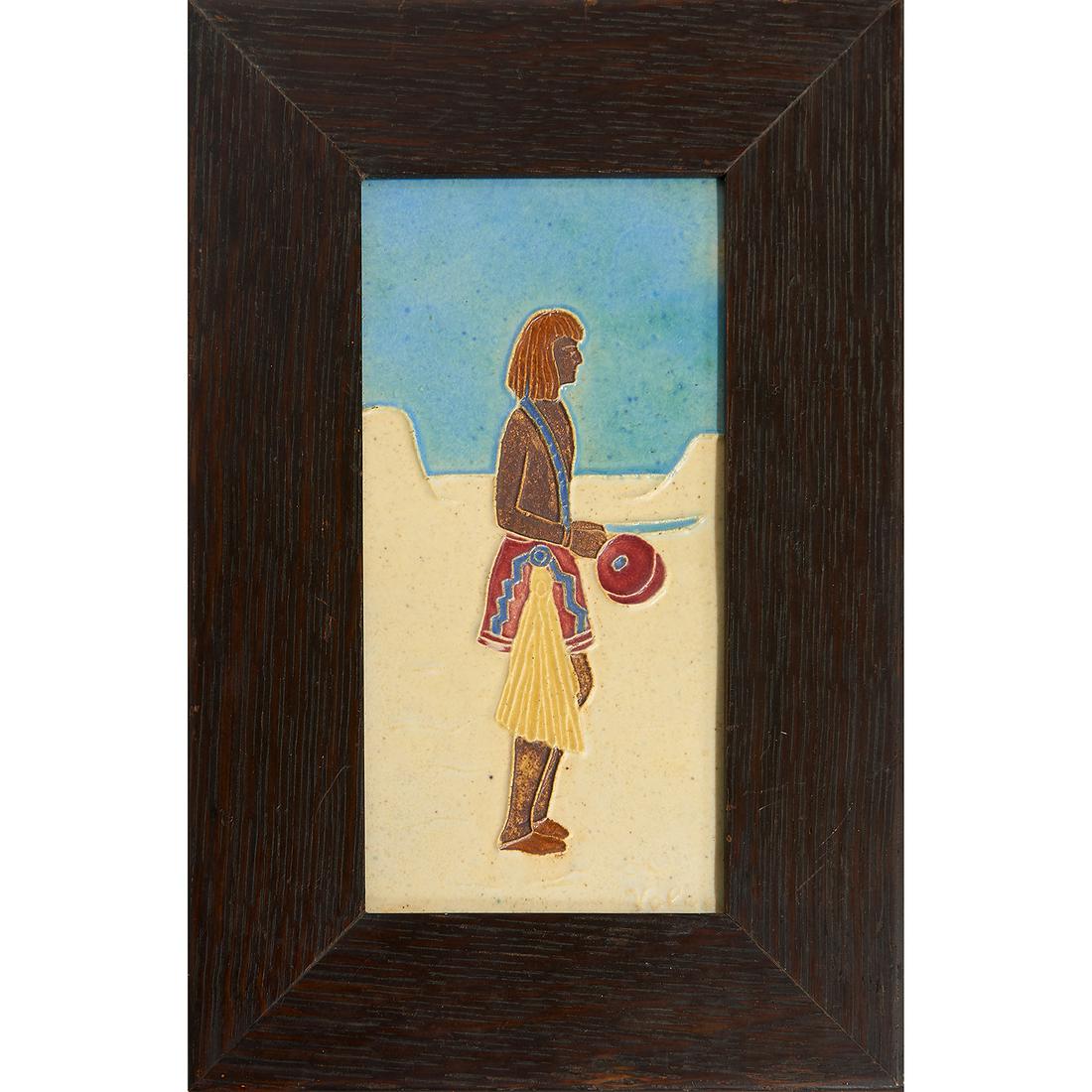 Volga Studios tile with standing figure tile (1 of 3)