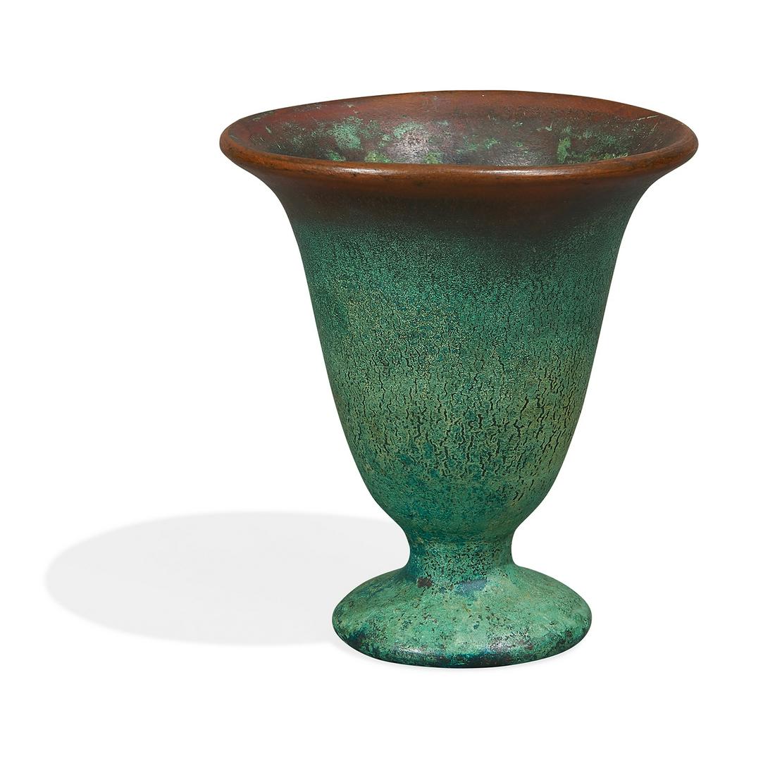 Charles Walter Clewell round footed vase, #420-2-6 (1 of 2)