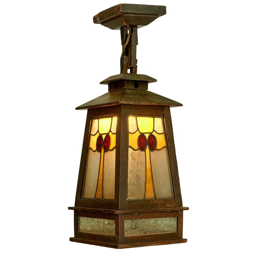 Attributed to W.B. Brown Lamp Co. hanging lantern (1 of 2)
