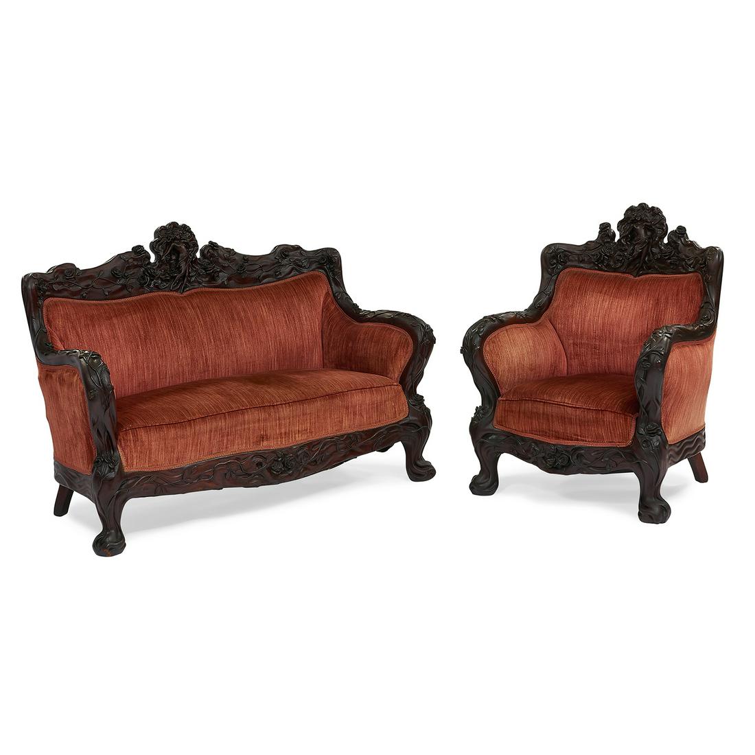 S. Karpen & Bros. two-piece parlor suite (1 of 4)