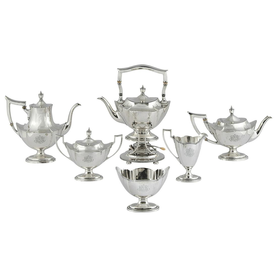 Gorham Mfg. Co. Plymouth six-piece tea service (1 of 4)