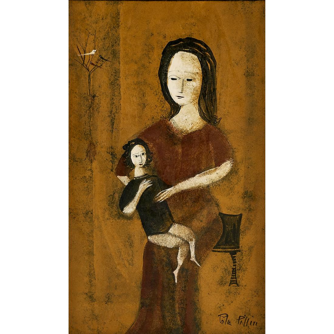 Polia Pillin Mother and Child rectangular plaque (1 of 2)