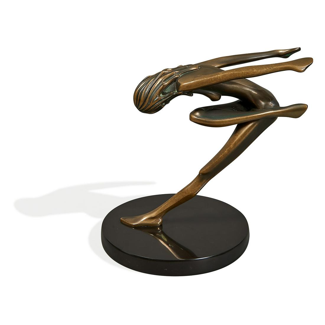 Tom Bennett, Dancer, bronze: Tom Bennett (American, b. 1928) Dancer bronze 7 3/4"h x 3 3/8"w x 8"d; base: 6 1/4"dia