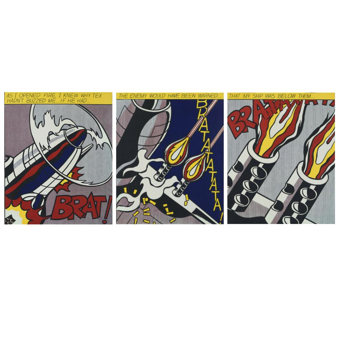 Roy Lichtenstein, As I Opened Fire (triptych) (1 of 7)