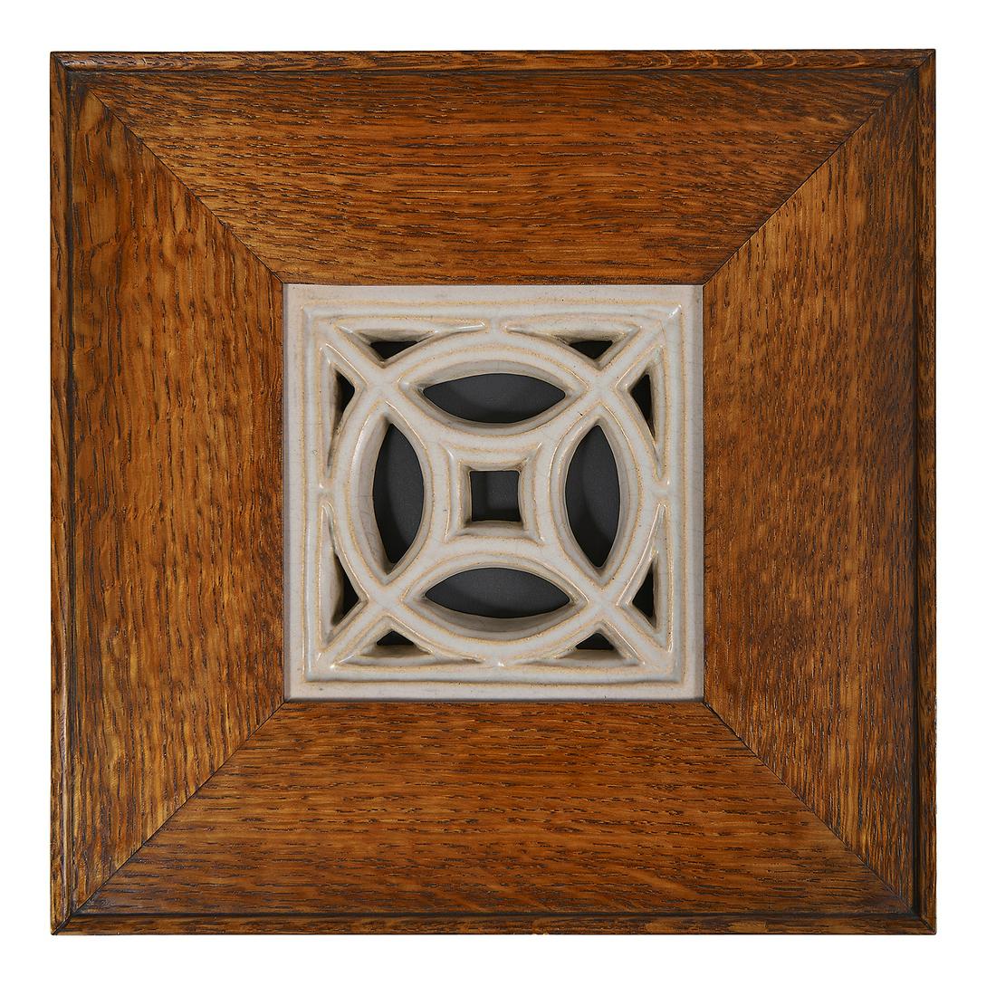 Ernest A. Batchelder framed vent tile (1 of 2)