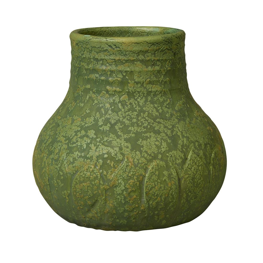Wheatley Pottery Co. vase with leaves (1 of 3)