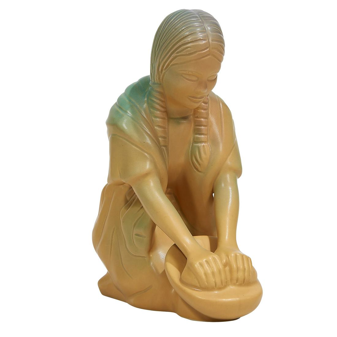 Van Briggle Pottery Native American maiden (1 of 3)