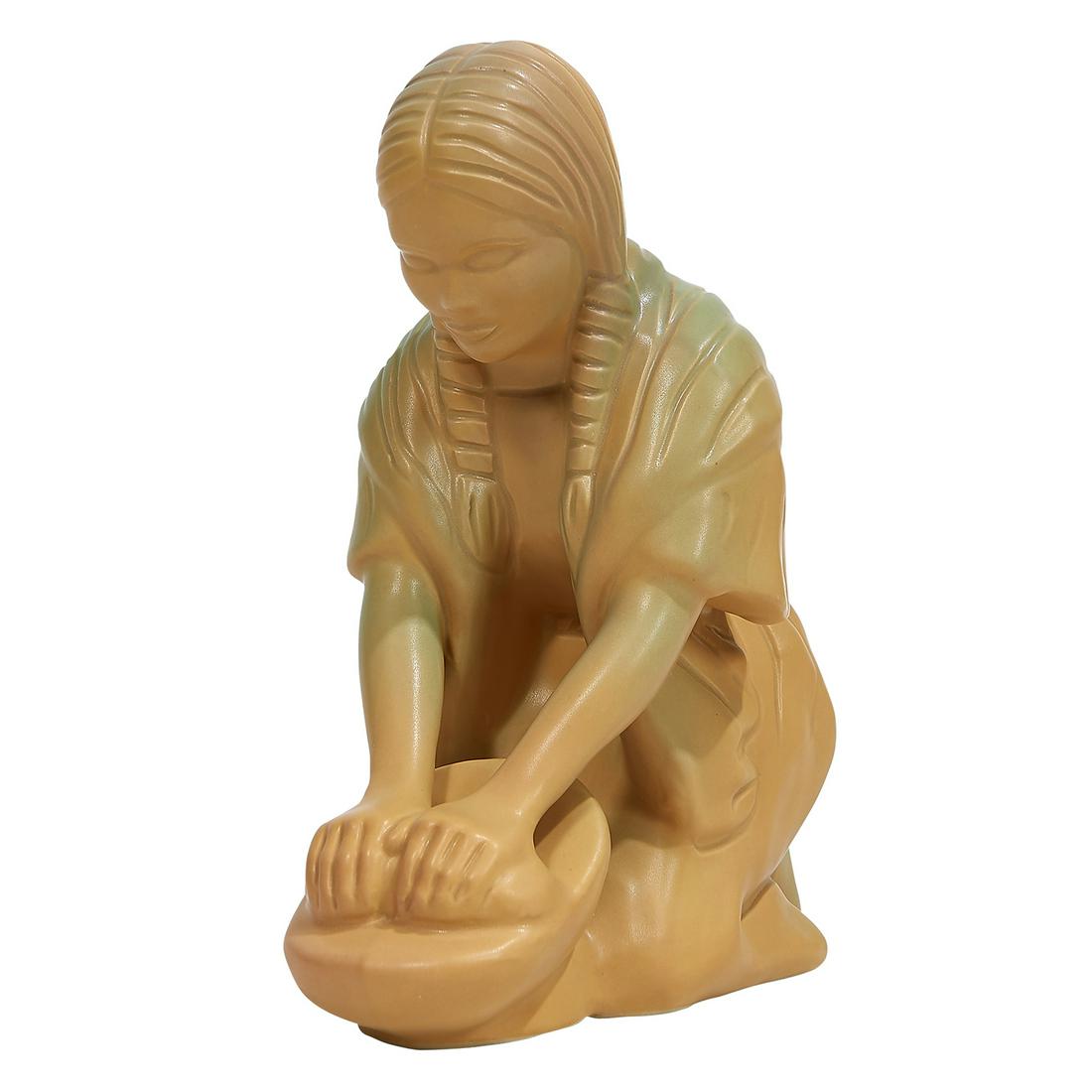 Van Briggle Pottery Native American maiden (1 of 3)