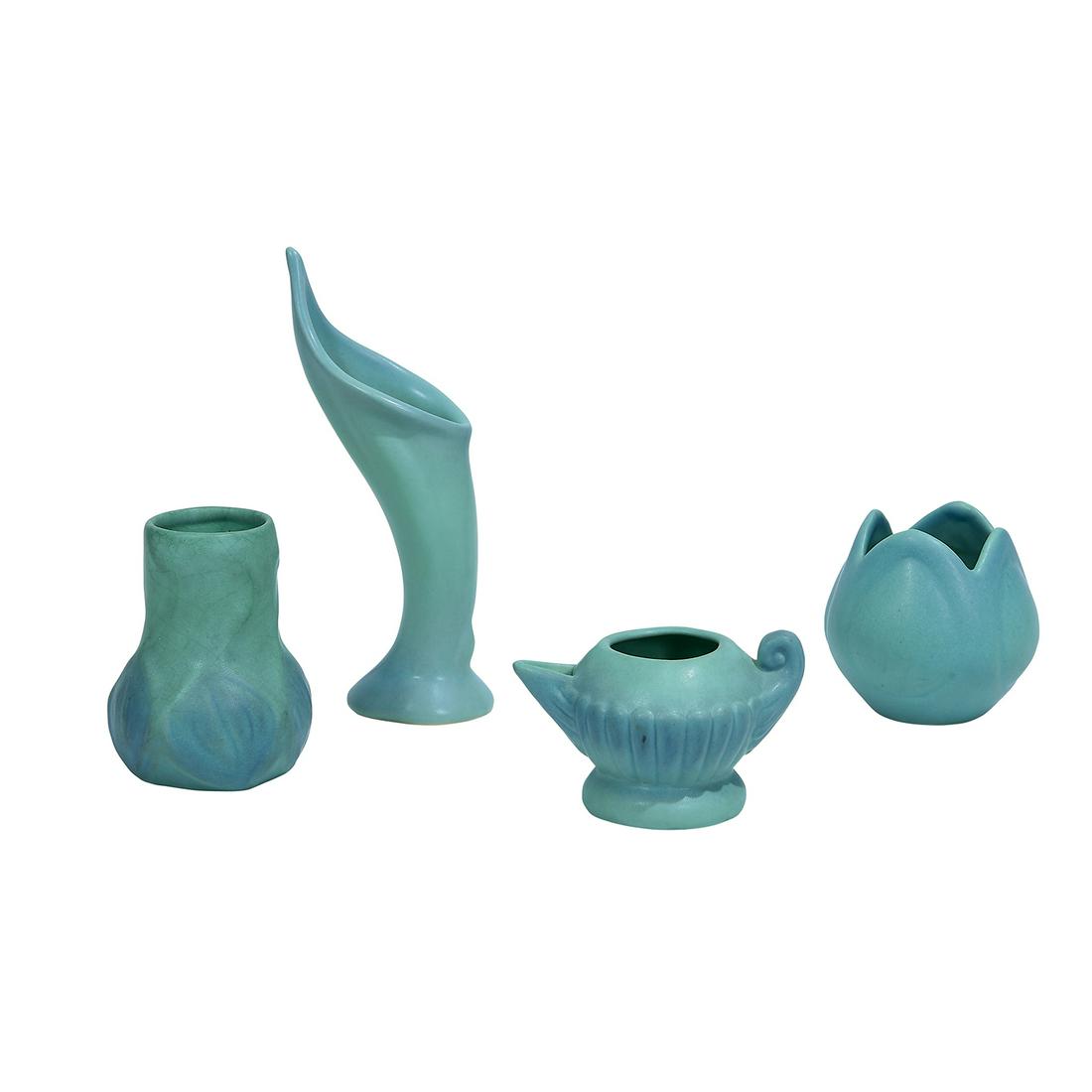 Van Briggle Pottery vases, four (1 of 2)