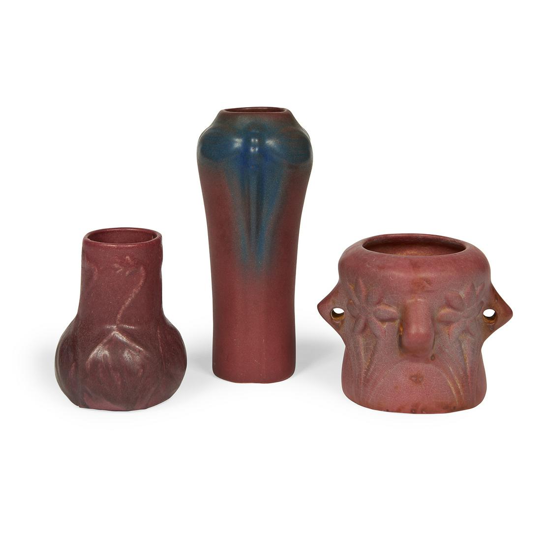 Van Briggle Pottery vases, three (1 of 4)