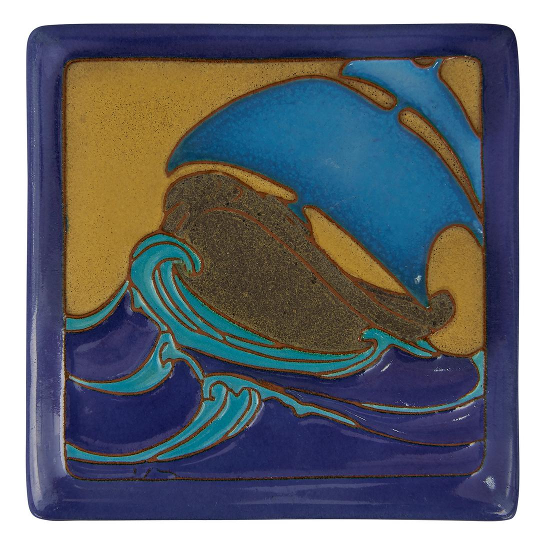California Faience ship tile (1 of 2)