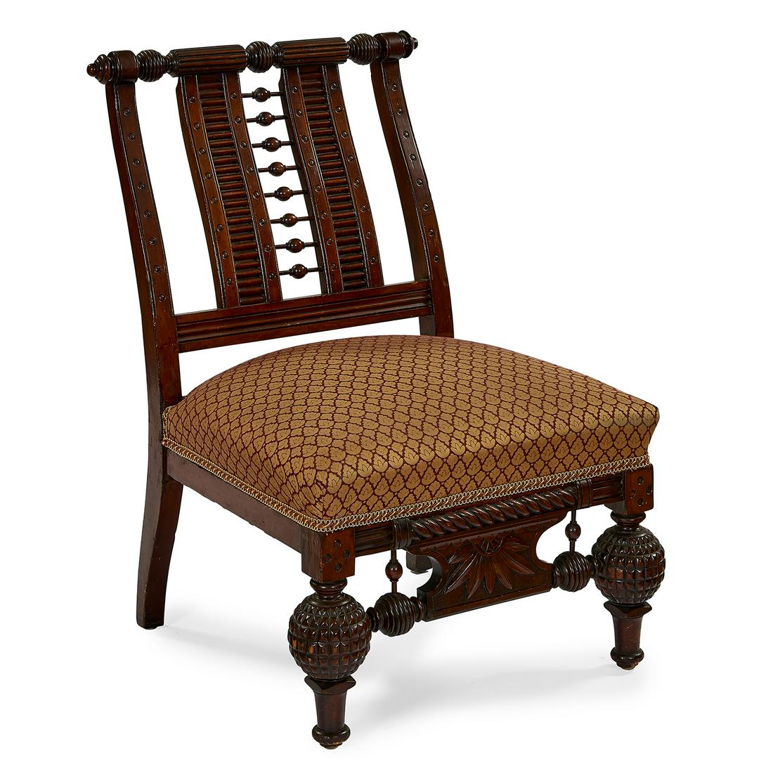 Amer. Aesth. Mvmt., Style of Herter Bros. slipper chair (1 of 1)