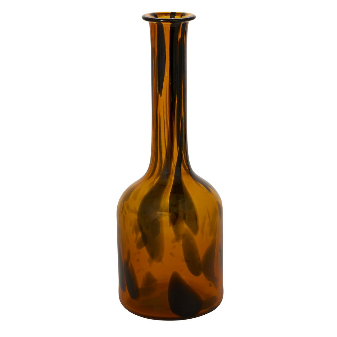 Raymor vase: Raymor vase Italy, 1950s glass sticker label 6"dia x 16 3/4"h