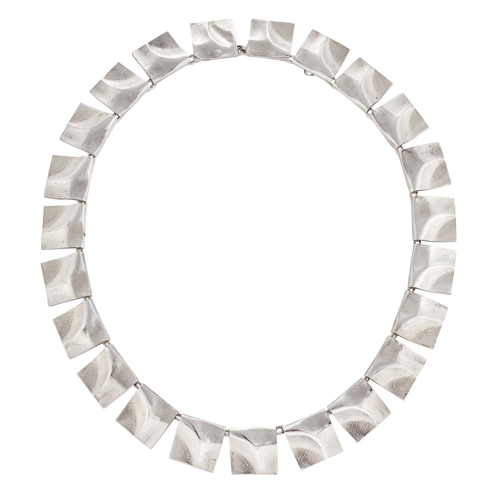 Björn Weckström Galactic Peaks necklace: Björn Weckström (b. 1935) for Lapponia Galactic Peaks necklace Finland, 1969 sterling silver stamped marks 5/8"w x 17 3/8"l