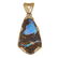 Contemporary boulder opal and diamond pendant