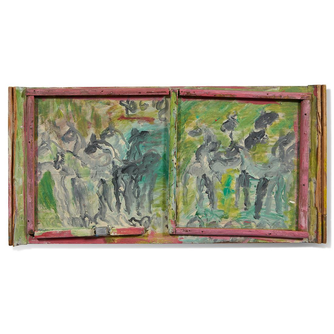 Purvis Young, Horses, paint on found wood (1 of 1)