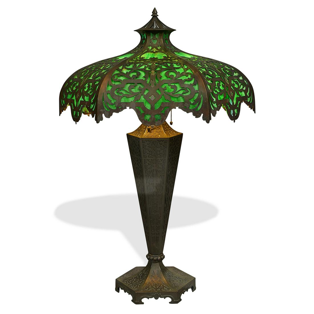 Attributed to Bradley & Hubbard Co. large lamp (1 of 2)