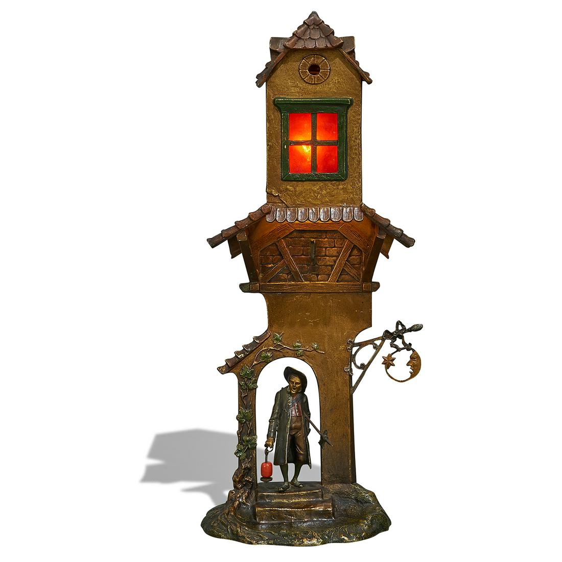 Franz Xaver Bergmann pocket watch holder and lamp (1 of 3)