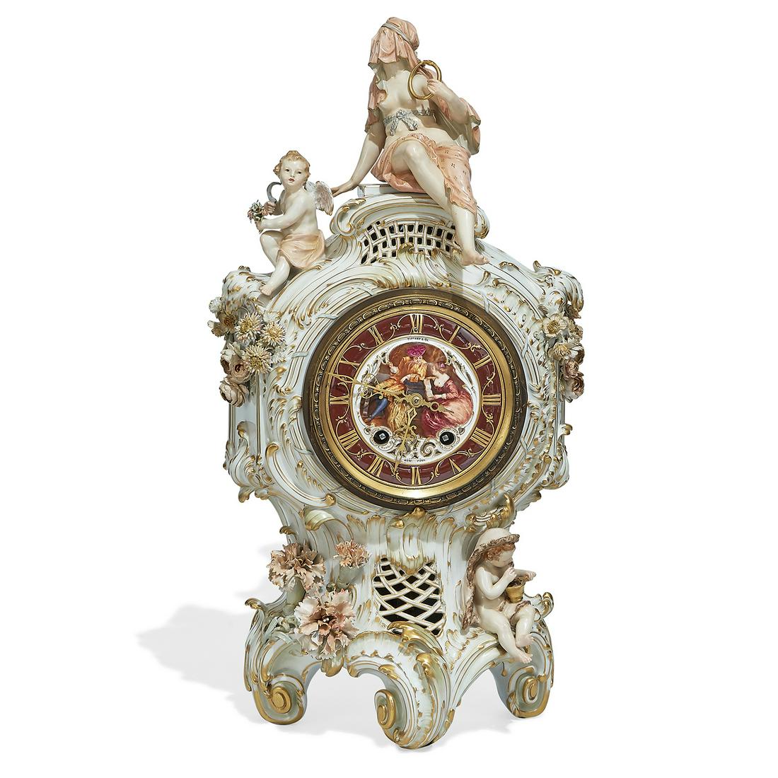 K.P.M., retailed by Tiffany & Co. mantel clock (1 of 4)