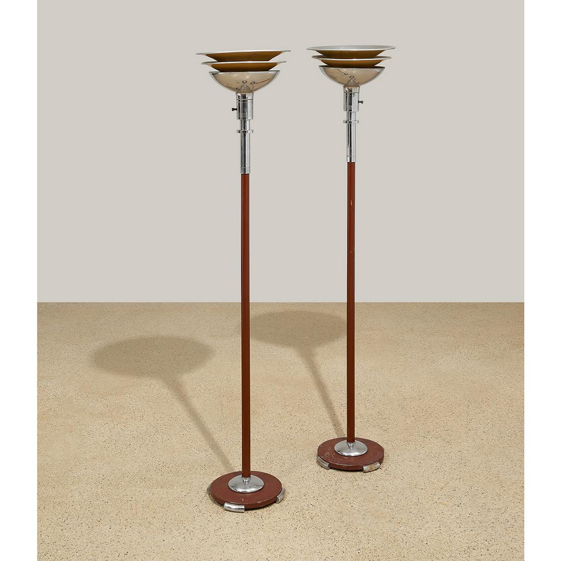 Gilbert Rohde for Mutual Sunset torchieres, pair (1 of 1)