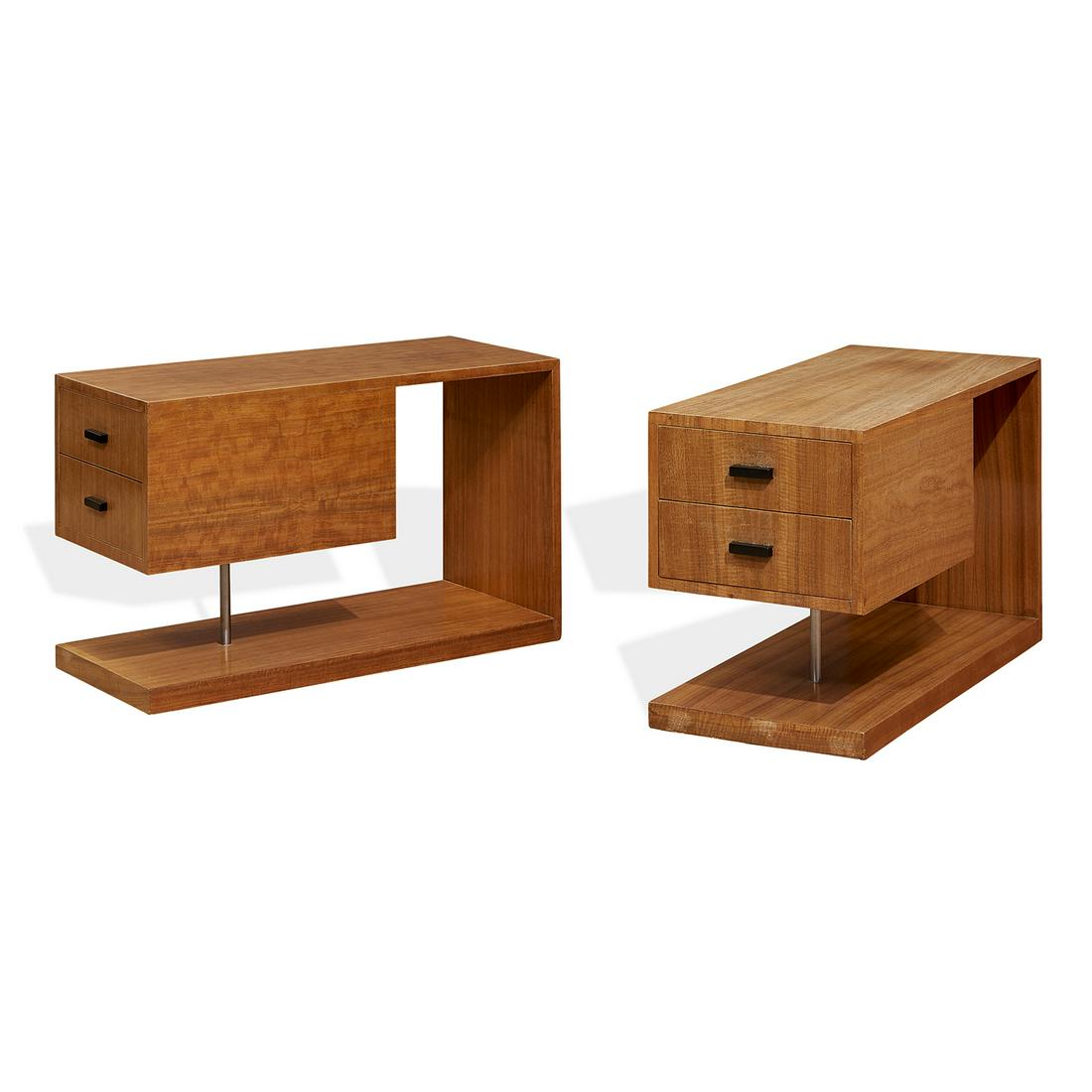 Gilbert Rohde for Herman Miller end tables, pair (1 of 1)