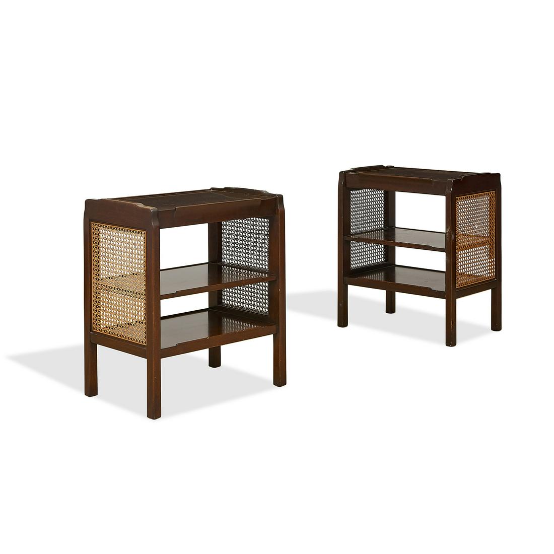 Edward Wormley for Dunbar lamp tables, pair (1 of 1)