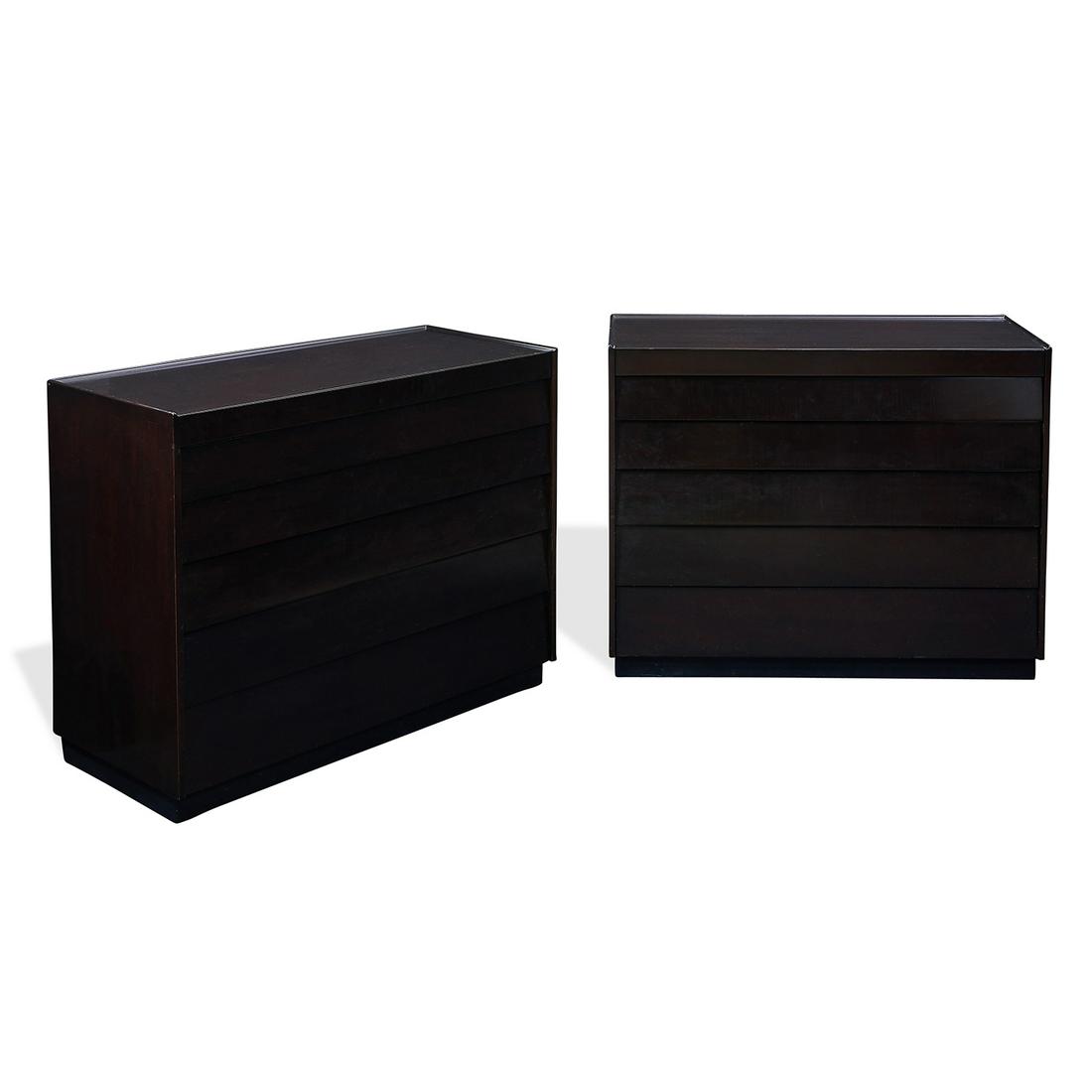 Edward Wormley for Dunbar commode dressers, pair (1 of 1)