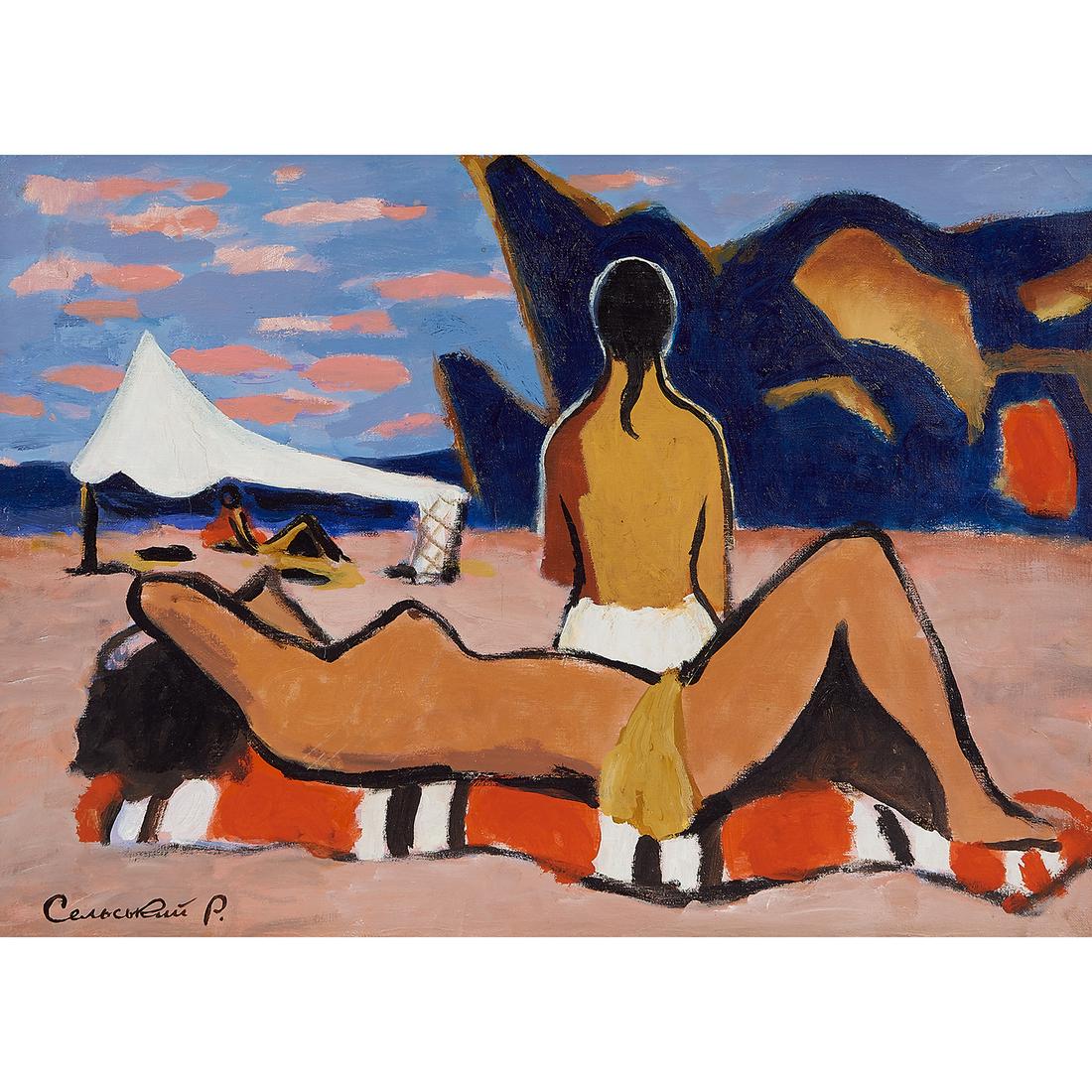 Roman Sielsky, Sunbathers, circa 1960 (1 of 2)