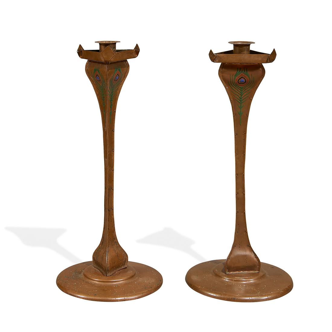 The Art Crafts Shop tall candlesticks, pair (1 of 3)