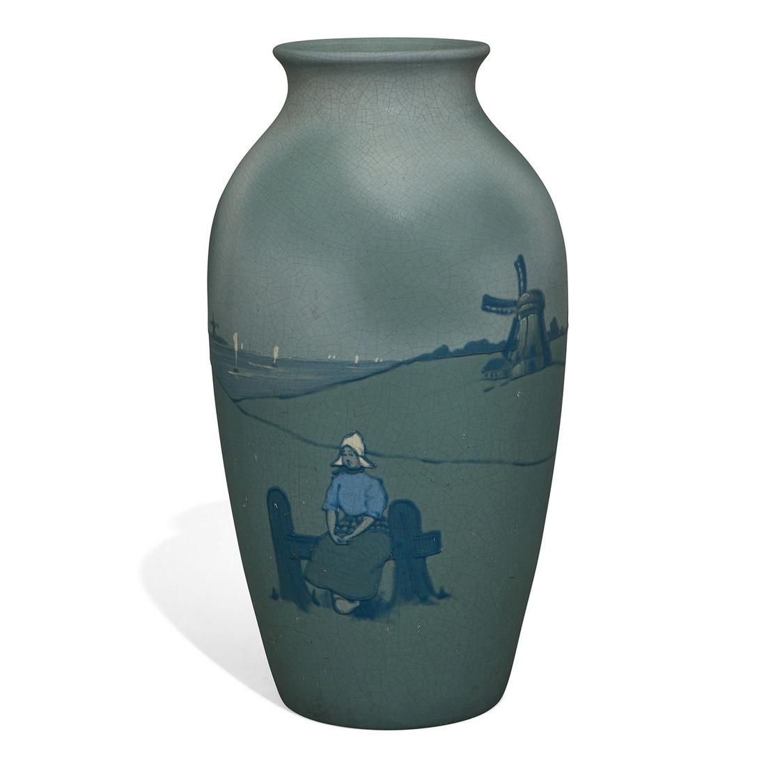 Weller Pottery Co. Dresden tall vase (1 of 4)