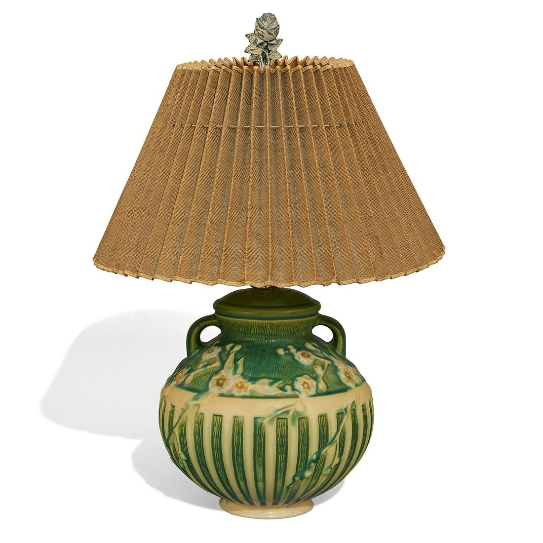 Roseville Pottery Co. Cherry Blossom lamp (1 of 1)