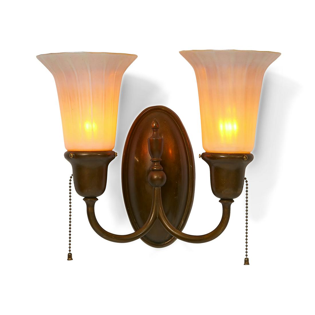 The Handel Lamp Co. two-light wall sconce (1 of 4)