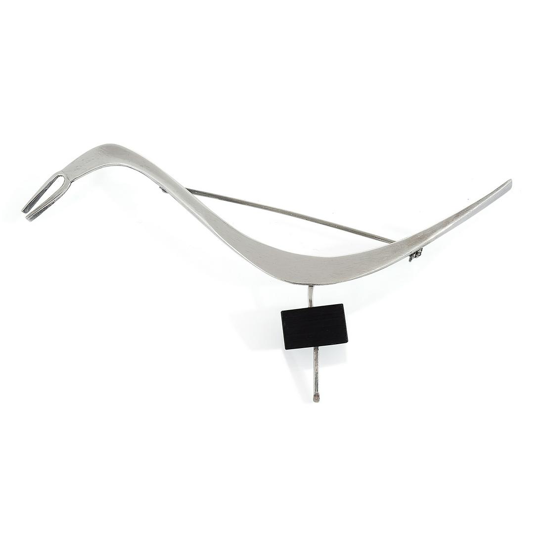 Betty Cooke Modernist bird-form brooch (1 of 2)