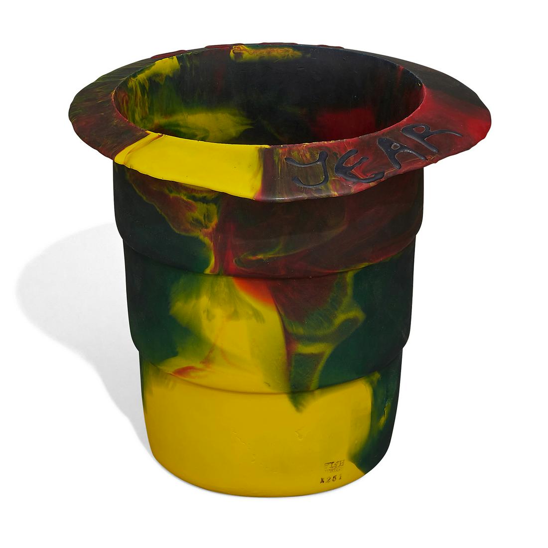 Gaetano Pesce for Fish Design vase: Gaetano Pesce (b. 1939) for Fish Design vase, #K251 Italy, 2000 resin maker's mark and 'YEAR 2000' in resin 13"dia x 12"h