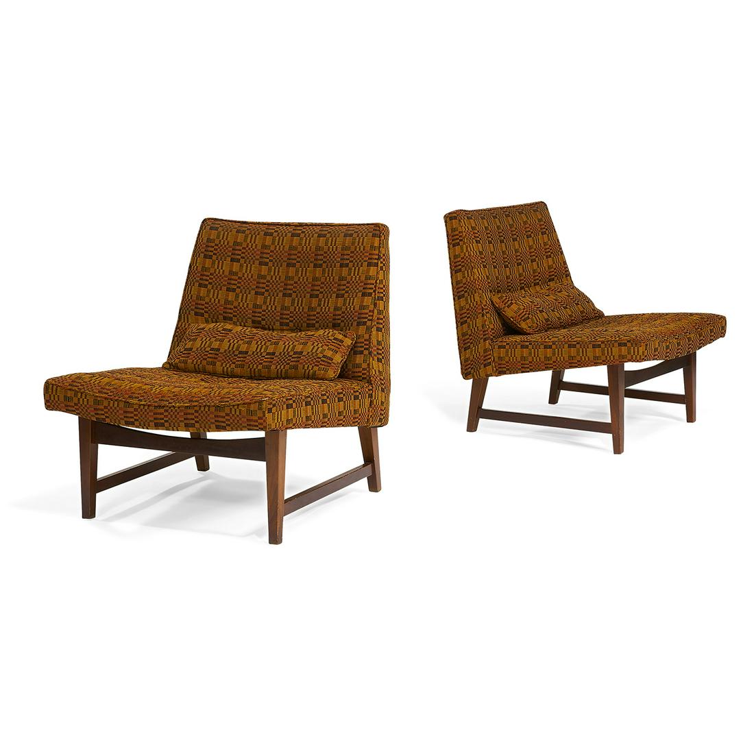 Edward Wormley Slipper lounge chairs, pair (1 of 1)