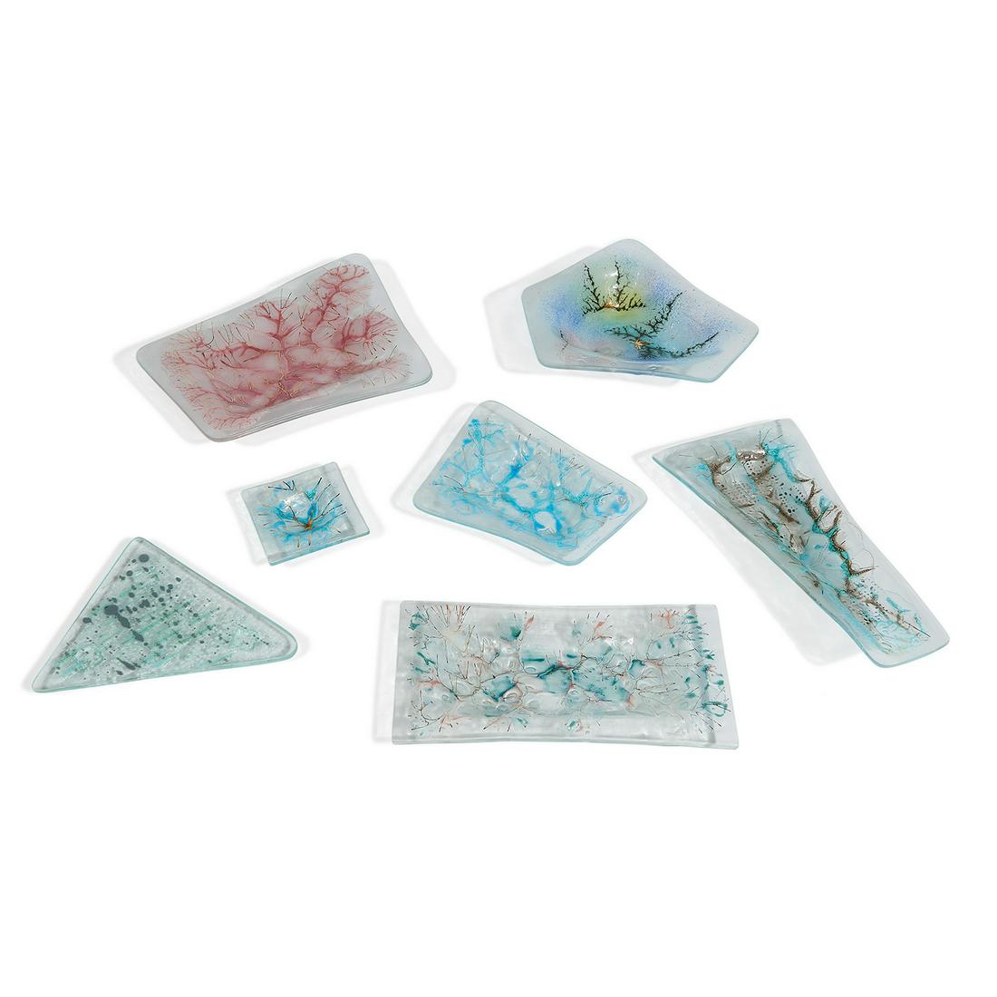 Michael Higgins & Frances Higgins glass trays, 7 (1 of 2)
