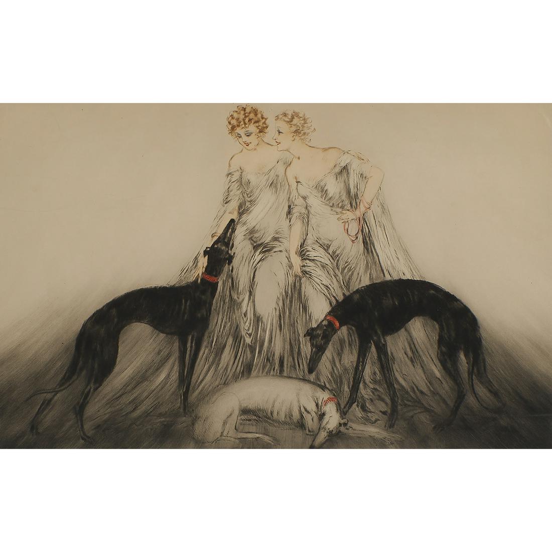 Louis Icart, The Coursing III, 1930, etching (1 of 2)