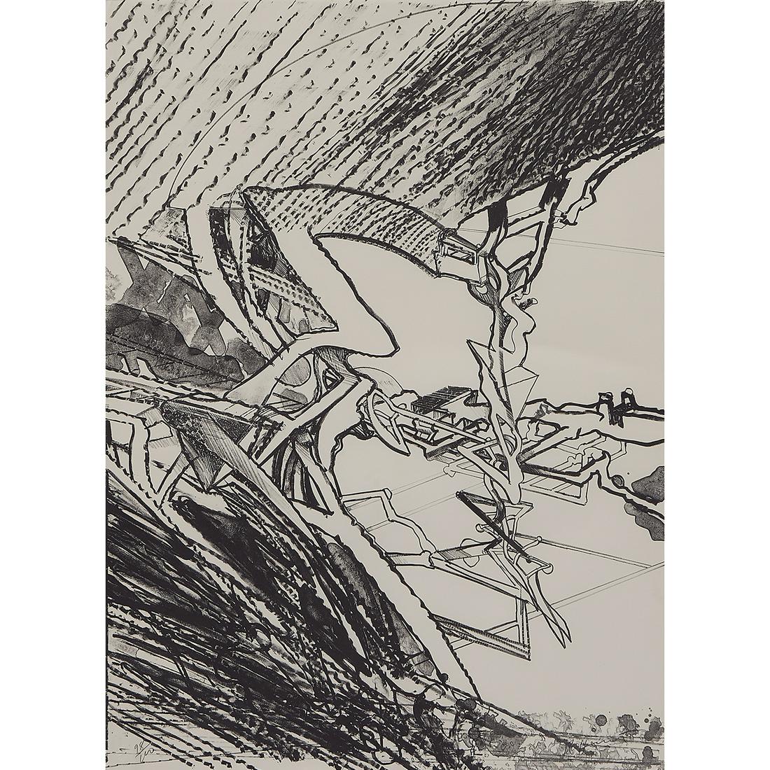 Richard Howard Hunt, Abstraction, lithograph (1 of 2)