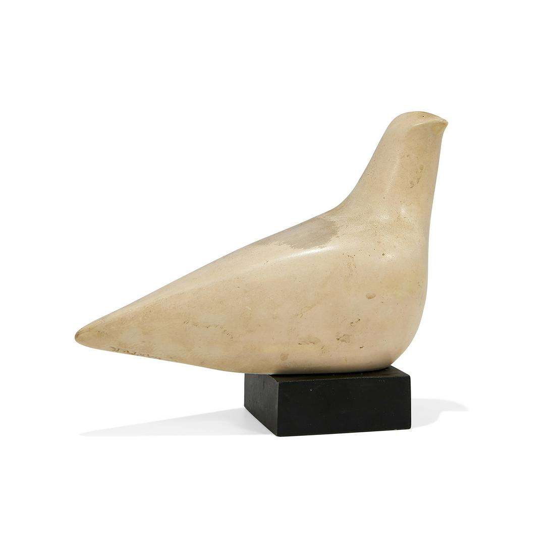 Cleo Hartwig, Dove, plaster: Cleo Hartwig (American, 1911-1988) Dove plaster stamped C. Hartwig 6 1/2"h x 9"w x 4 1/4"d