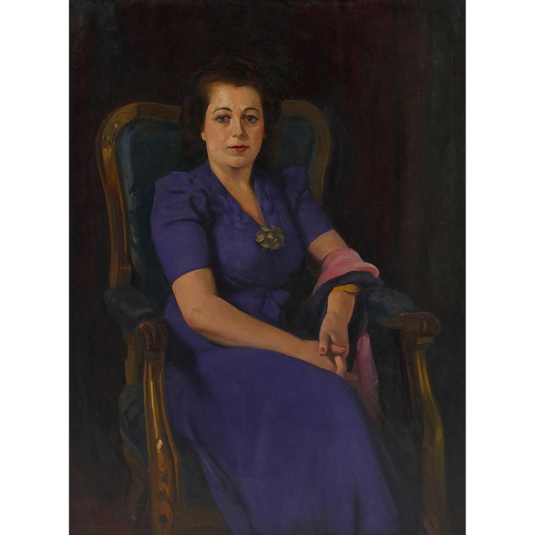 Benjamin Kanne, Portrait of a Woman in Blue (1 of 2)