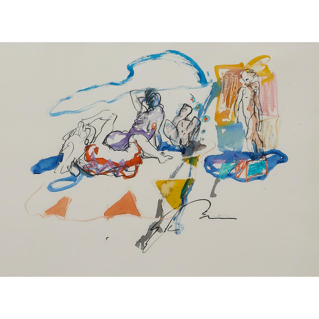 Jim Herbert, Untitled, 1979, watercolor (1 of 2)