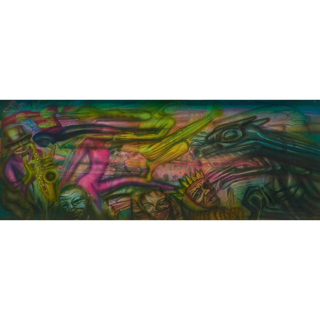 Alejandro Romero, Study, mixed media on board (1 of 2)