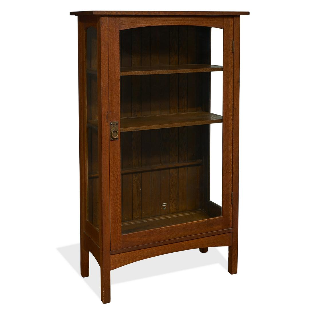 Attr. to Charles Stickley single-door china cabinet (1 of 1)