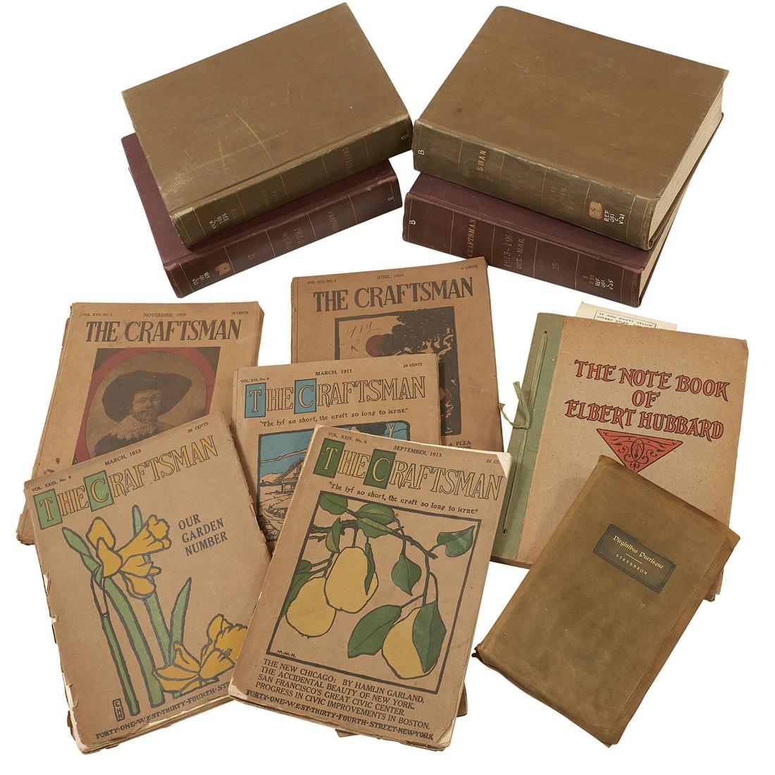 Gustav Stickley group of The Craftsman magazines: Gustav Stickley (1858-1942) group of The Craftsman magazines Hardbound sets include: -The Craftsman, October 1911 – March 1912, Vol. 21 -The Craftsman, April – September 1912, Vol. 22 -The